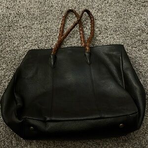 Fossil black leather purse